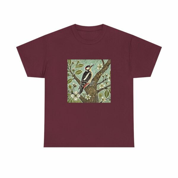 Alder the Woodpecker Bird Graphic Tee, Nature Lover Shirt, Unisex Casual T-Shirt, Gift for Bird Enthusiasts, Eco-Friendly Apparel - Image 5
