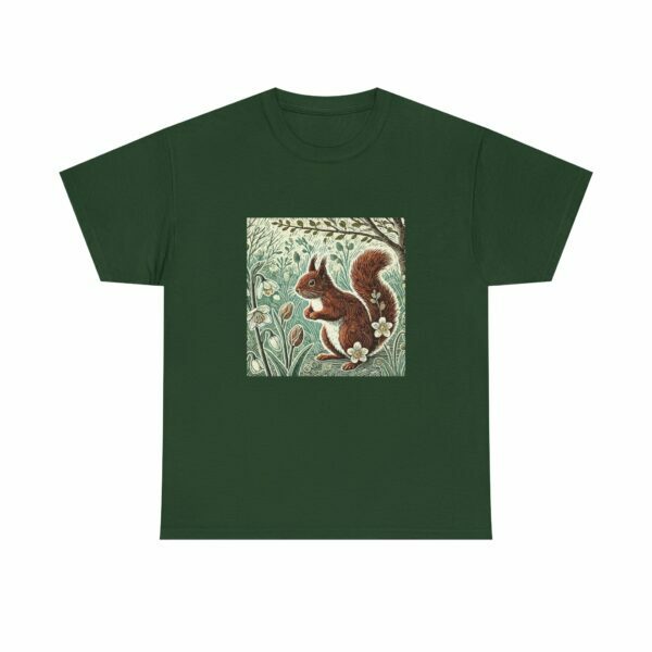 Rowan the Cute Red Squirrel Nature Lover's Cotton Tee – Wildlife Unisex T-Shirt for All Seasons, Gift for Nature Enthusiasts, Eco-Friendly Fashion - Image 3