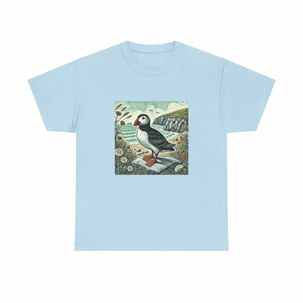 Tully the Puffin Nature-Inspired Tee, Eco-friendly Shirt, Bird Lover Gift, Summer Fashion, Nature Enthusiast Apparel - Image 6