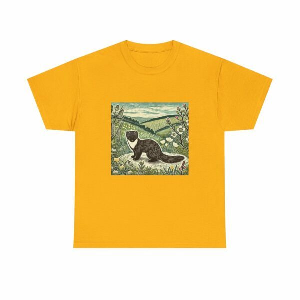 Fern the Pine Marten Nature Inspired Heavy Cotton Tee | Woodland Animal Lover Shirt, Outdoor Adventurer, Vintage Style Tee, Eco-Friendly Apparel - Image 15