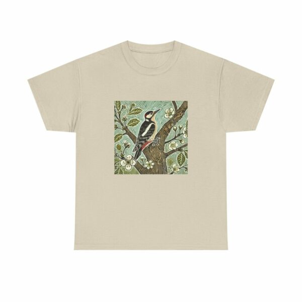 Alder the Woodpecker Bird Graphic Tee, Nature Lover Shirt, Unisex Casual T-Shirt, Gift for Bird Enthusiasts, Eco-Friendly Apparel