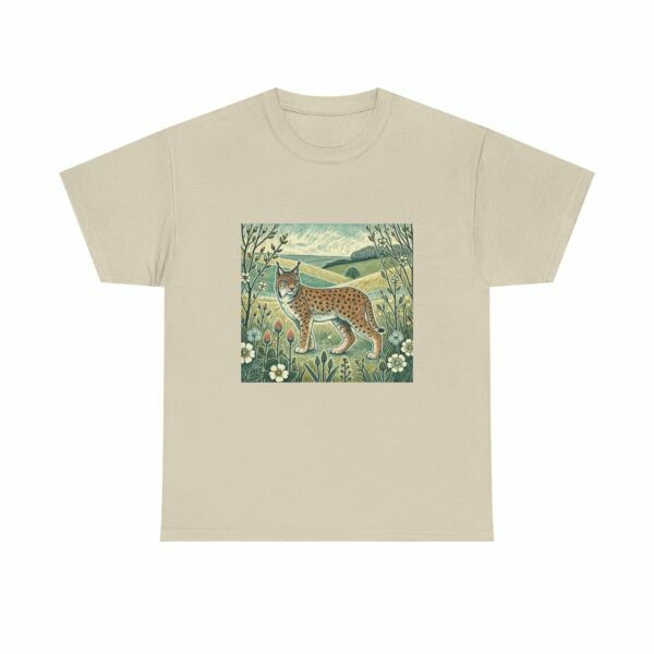 Ember the Lynx Nature-Inspired T-Shirt | Eco-Friendly, Casual Wear, Gift for Nature Lovers, Eco-Conscious Fashion, Wildlife Tee - Image 3