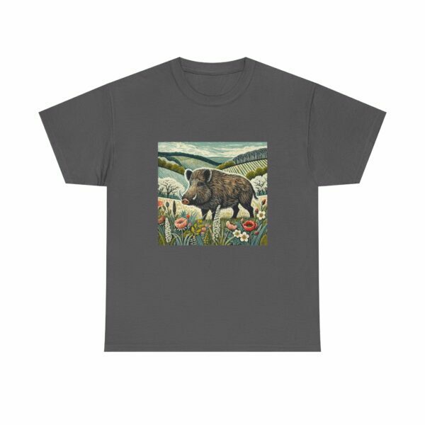 Thistle the Wild Boar Nature-Inspired Unisex Cotton Tee, Boho Animal Shirt, Vintage Style Tee, Gift for Nature Lovers, Eco-Friendly Apparel - Image 11