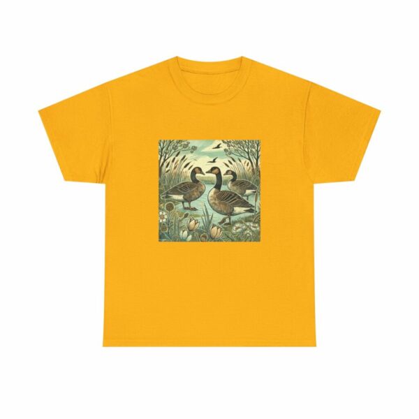 Wild Geese Nature Unisex Heavy Cotton Tee, Eco-Friendly Casual Wear, Gift for Nature Lovers, Perfect for Outdoors, Wildlife Shirt