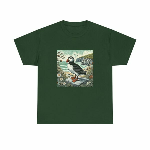 Tully the Puffin Nature-Inspired Tee, Eco-friendly Shirt, Bird Lover Gift, Summer Fashion, Nature Enthusiast Apparel - Image 5