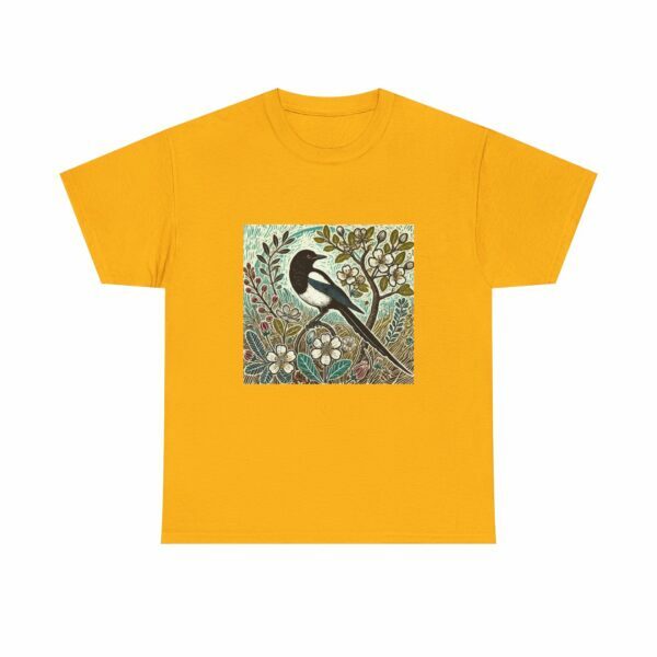 Jet the Magpie Bird-Inspired Unisex Heavy Cotton Tee, Nature Lover Tee, Gift for Bird Enthusiasts, Eco-Friendly Apparel, Cute Casual Wear - Image 5