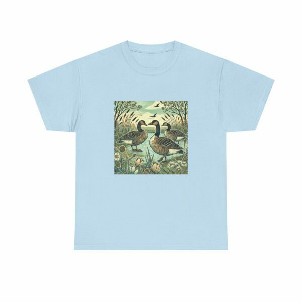 Wild Geese Nature Unisex Heavy Cotton Tee, Eco-Friendly Casual Wear, Gift for Nature Lovers, Perfect for Outdoors, Wildlife Shirt - Image 7