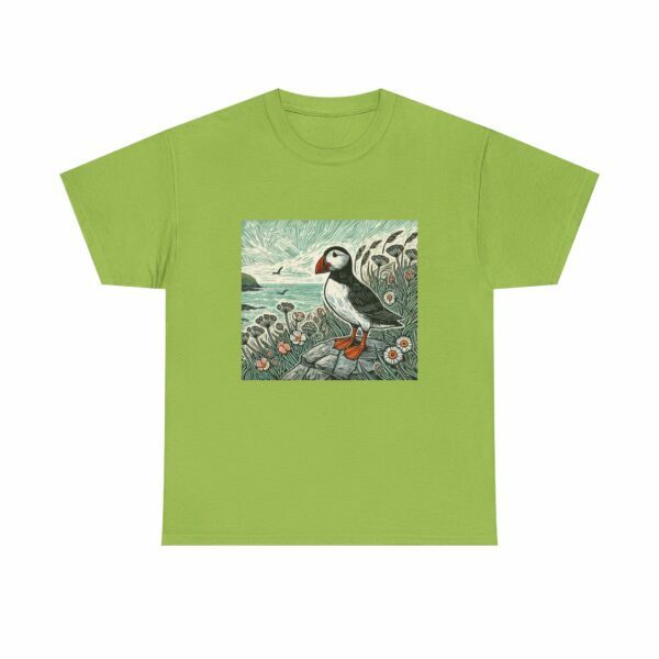 Tully the Puffin Nature Tee, Unisex Cotton Shirt, Animal Lover Gift, Eco-Friendly Apparel, Cute Bird T-Shirt, Wildlife, Outdoor Adventurer - Image 8