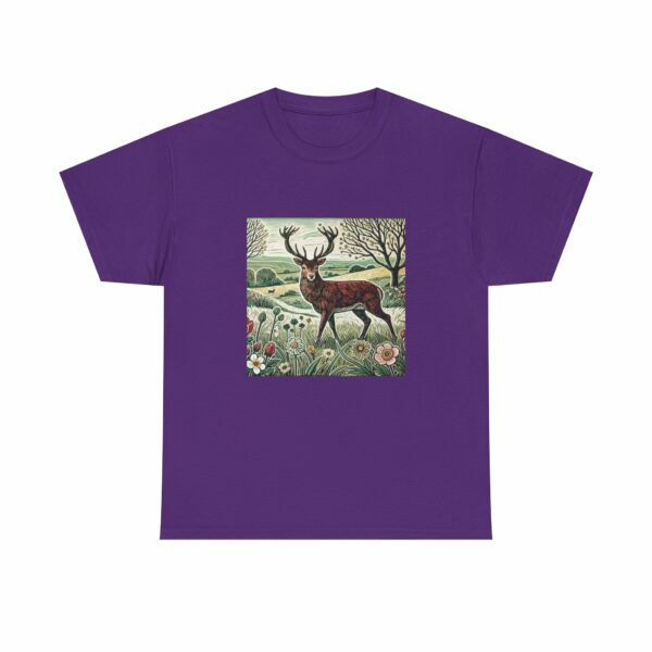 Flame the Red Deer Nature-Inspired Unisex Heavy Cotton Tee | Deer Graphic Tee for Outdoor Lovers, Wildlife Appreciation, Gift for Nature Enthusiasts - Image 14