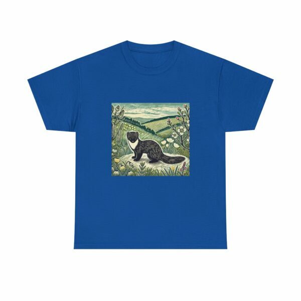 Fern the Pine Marten Nature Inspired Heavy Cotton Tee | Woodland Animal Lover Shirt, Outdoor Adventurer, Vintage Style Tee, Eco-Friendly Apparel - Image 7