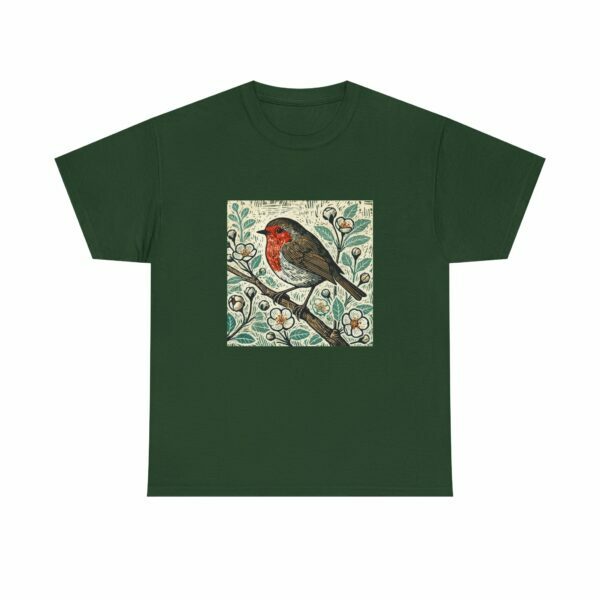Ruby the Robin Bird Graphic Tee, Nature Lover Shirt, Unisex T-Shirt, Eco-Friendly Cotton Top, Gift for Birdwatchers, Casual Wear - Image 5