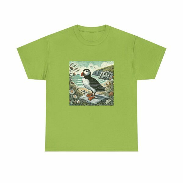 Tully the Puffin Nature-Inspired Tee, Eco-friendly Shirt, Bird Lover Gift, Summer Fashion, Nature Enthusiast Apparel - Image 4