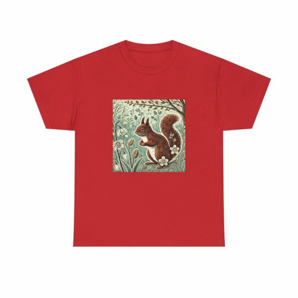 Rowan the Cute Red Squirrel Nature Lover's Cotton Tee – Wildlife Unisex T-Shirt for All Seasons, Gift for Nature Enthusiasts, Eco-Friendly Fashion - Image 9