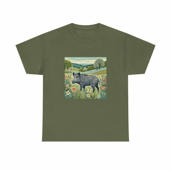 Thistle the Wild Boar Nature-Inspired Unisex Heavy Cotton Tee, Comfortable Graphic Tee, Eco-Friendly Fashion, Gift for Nature Lovers, Casual Wear - Image 15