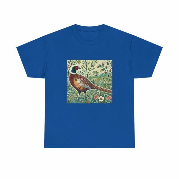 Percy the Pheasant Nature-Inspired Bird Tee, Unisex Heavy Cotton Tee with Floral Design, Gift for Nature Lovers, Eco-Friendly Apparel, Casual Wear - Image 7