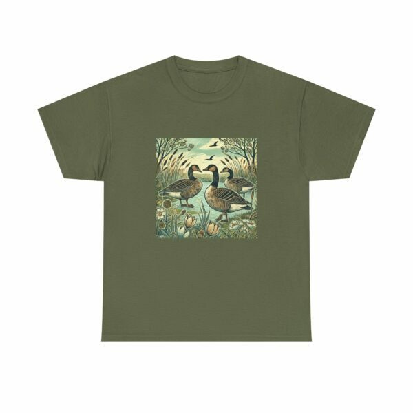 Wild Geese Nature Unisex Heavy Cotton Tee, Eco-Friendly Casual Wear, Gift for Nature Lovers, Perfect for Outdoors, Wildlife Shirt - Image 4