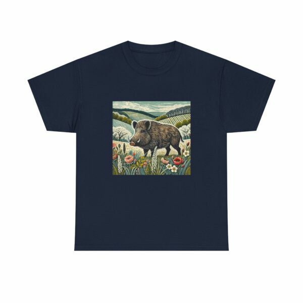 Thistle the Wild Boar Nature-Inspired Unisex Cotton Tee, Boho Animal Shirt, Vintage Style Tee, Gift for Nature Lovers, Eco-Friendly Apparel - Image 13