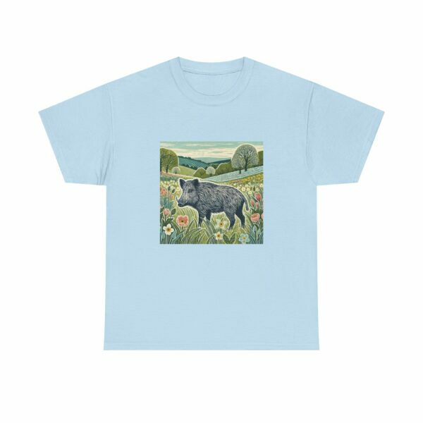 Thistle the Wild Boar Nature-Inspired Unisex Heavy Cotton Tee, Comfortable Graphic Tee, Eco-Friendly Fashion, Gift for Nature Lovers, Casual Wear - Image 4