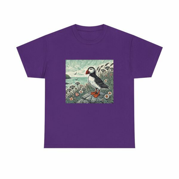 Tully the Puffin Nature Tee, Unisex Cotton Shirt, Animal Lover Gift, Eco-Friendly Apparel, Cute Bird T-Shirt, Wildlife, Outdoor Adventurer - Image 14