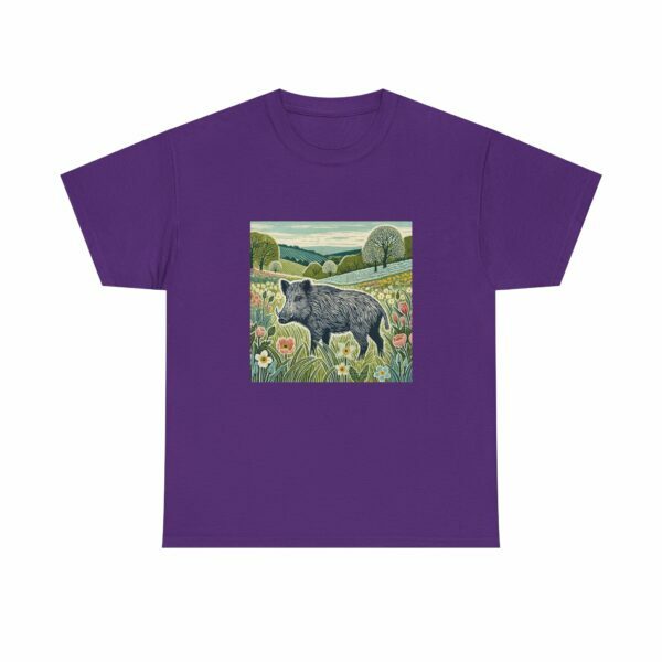 Thistle the Wild Boar Nature-Inspired Unisex Heavy Cotton Tee, Comfortable Graphic Tee, Eco-Friendly Fashion, Gift for Nature Lovers, Casual Wear - Image 8