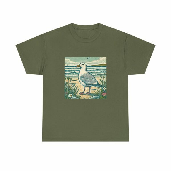 Gulliver the Coastal Seagull Tee - Beach Vibes, Nature Lovers Gift, Unisex Cotton T-Shirt, Casual Wear, Ocean-Themed Apparel, Summer Style - Image 15