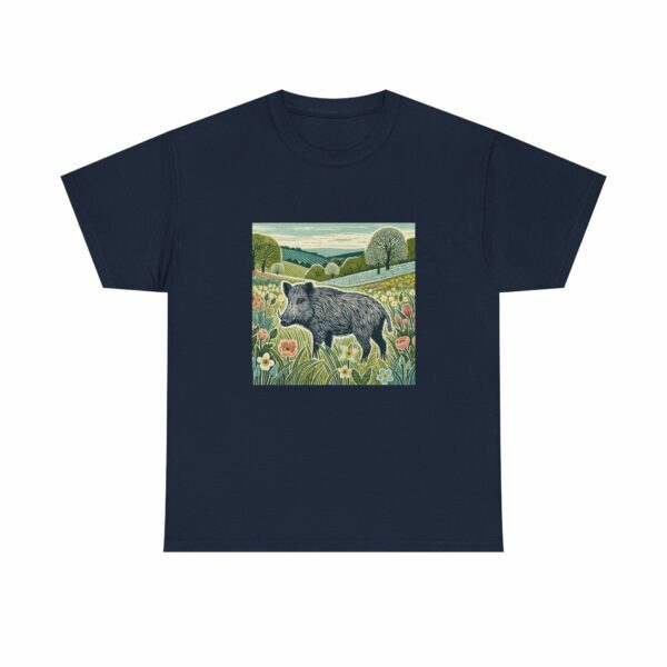 Thistle the Wild Boar Nature-Inspired Unisex Heavy Cotton Tee, Comfortable Graphic Tee, Eco-Friendly Fashion, Gift for Nature Lovers, Casual Wear - Image 7