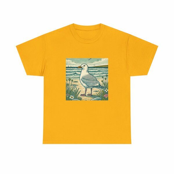 Gulliver the Coastal Seagull Tee - Beach Vibes, Nature Lovers Gift, Unisex Cotton T-Shirt, Casual Wear, Ocean-Themed Apparel, Summer Style - Image 13