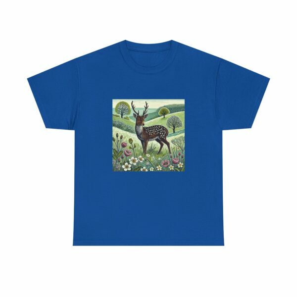 Sylvie the Sika Deer Nature-Inspired Unisex Tee, Wildlife Print T-Shirt, Casual Outdoors Shirt, Gift for Nature Lovers, Animal Art Apparel - Image 7