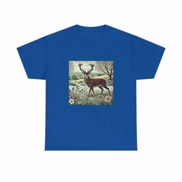 Flame the Red Deer Nature-Inspired Unisex Heavy Cotton Tee | Deer Graphic Tee for Outdoor Lovers, Wildlife Appreciation, Gift for Nature Enthusiasts - Image 12