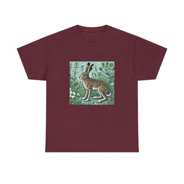 Hopper the Hare Botanical Rabbit Heavy Cotton Tee Nature Lover Spring & Summer Series T-Shirt Outdoor Apparel - Image 8