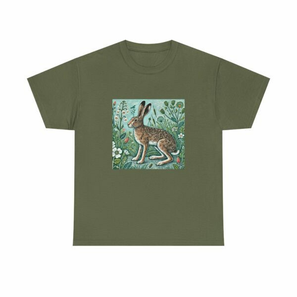 Hopper the Hare Botanical Rabbit Heavy Cotton Tee Nature Lover Spring & Summer Series T-Shirt Outdoor Apparel - Image 9