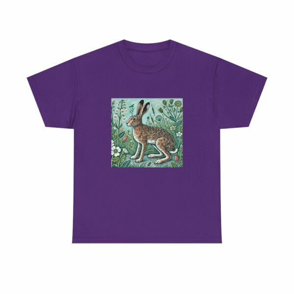 Hopper the Hare Botanical Rabbit Heavy Cotton Tee Nature Lover Spring & Summer Series T-Shirt Outdoor Apparel - Image 11