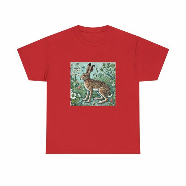 Hopper the Hare Botanical Rabbit Heavy Cotton Tee Nature Lover Spring & Summer Series T-Shirt Outdoor Apparel - Image 15