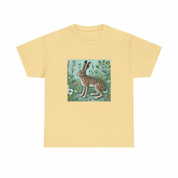 Hopper the Hare Botanical Rabbit Heavy Cotton Tee Nature Lover Spring & Summer Series T-Shirt Outdoor Apparel - Image 14
