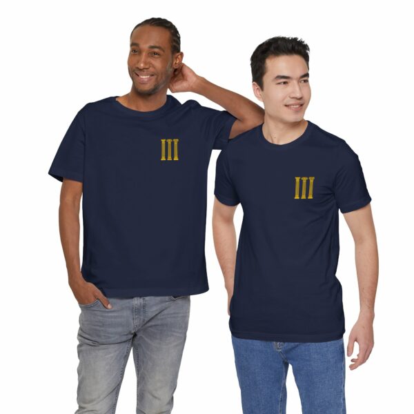 Three Columns: Doric, Ionic & Corinthian Pillars Jersey Short Sleeve Tee - Image 8