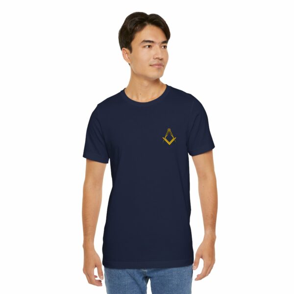 Square and Compass Masonic Jersey Short Sleeve Tee - Image 6