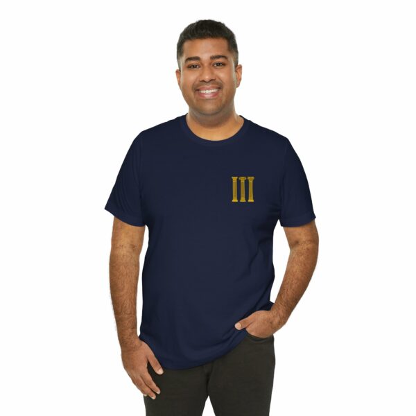 Three Columns: Doric, Ionic & Corinthian Pillars Jersey Short Sleeve Tee - Image 6