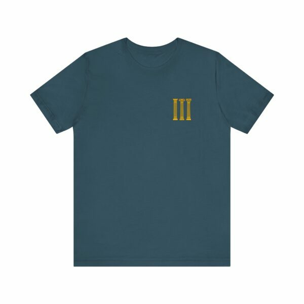 Three Columns: Doric, Ionic & Corinthian Pillars Jersey Short Sleeve Tee - Image 21