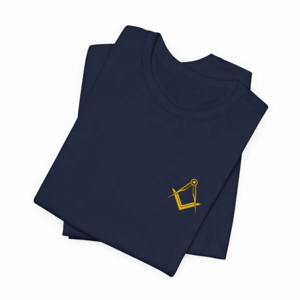 Square and Compass Masonic Jersey Short Sleeve Tee - Image 3
