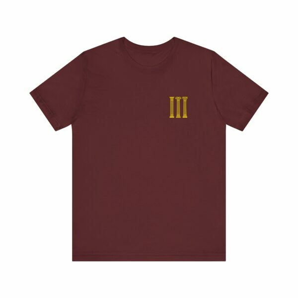 Three Columns: Doric, Ionic & Corinthian Pillars Jersey Short Sleeve Tee - Image 23