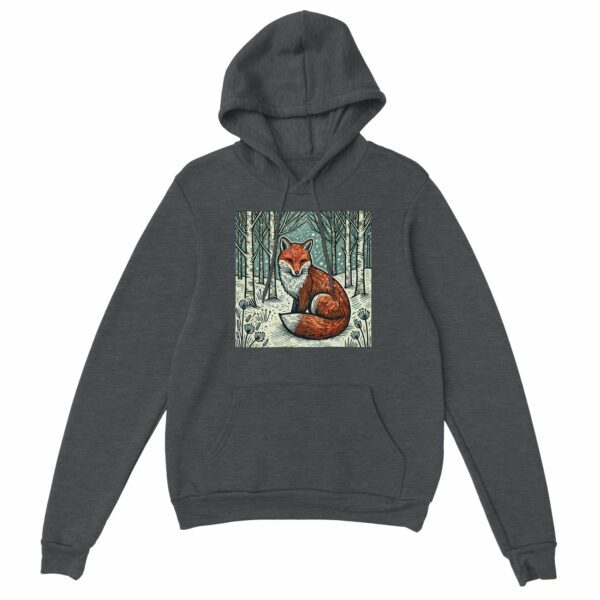 Winter Red Fox Hoodie | Woodland Wildlife Collection Cosy Nature-Inspired Unisex Pullover