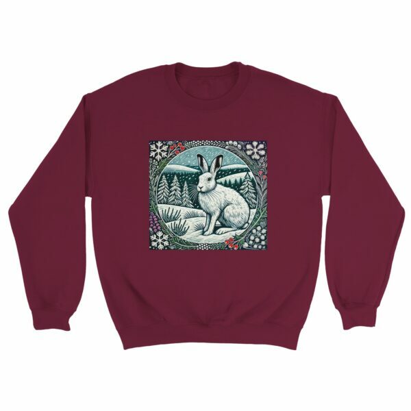 Mountain Hare II Rabbit Christmas Jumper | Woodland Winter Edition Sweatshirt Sweater