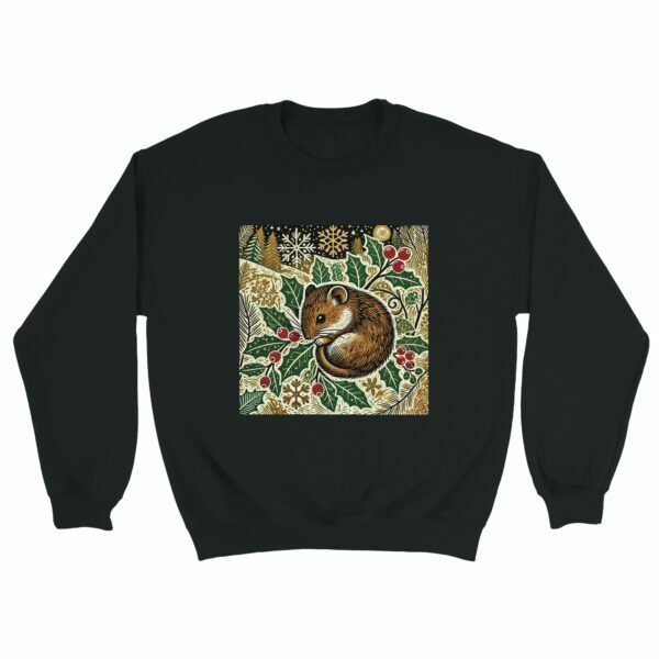 Festive Hazel Dormouse Christmas Sweater | Woodland Winter Edition Sweatshirt Jumper