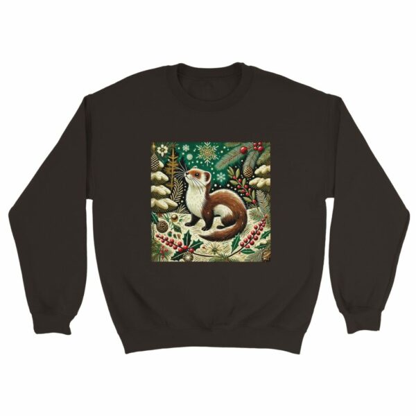 Weasel Christmas Jumper | Woodland Winter Edition Sweatshirt Sweater