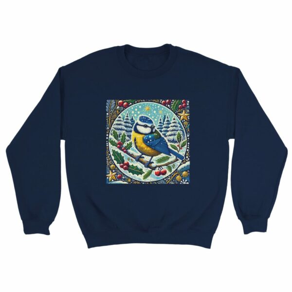 Blue Tit Christmas Sweater | Woodland Winter Edition Sweatshirt Jumper