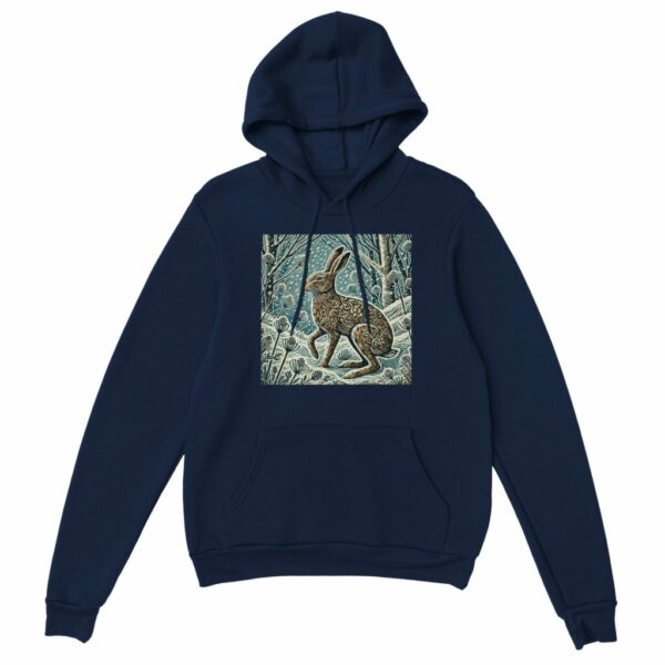 Winter Brown Hare Hoodie | Woodland Wildlife Collection Cosy Nature-Inspired Unisex Pullover