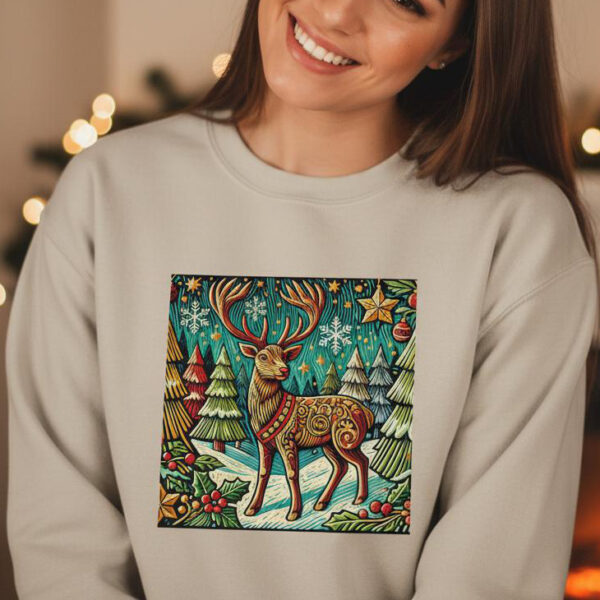 Festive Reindeer Christmas Sweater | Woodland Winter Edition Sweatshirt Jumper