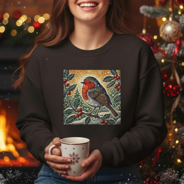 Festive Robin Christmas Jumper | Woodland Winter Edition Sweatshirt Sweater
