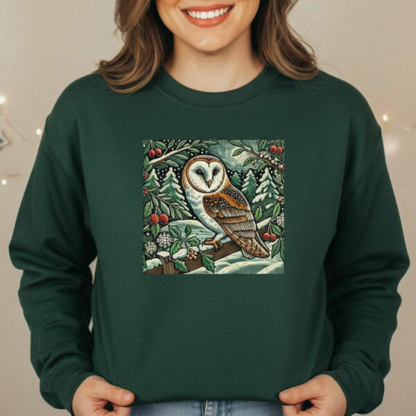 Barn Owl Christmas Sweater | Woodland Winter Edition Sweatshirt Jumper