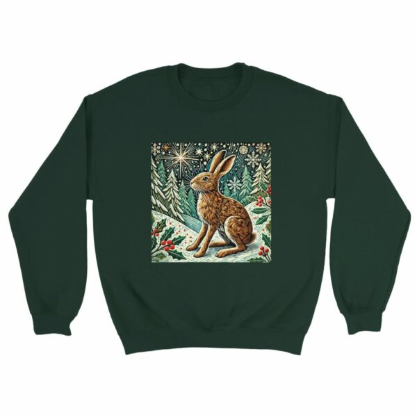 Festive Brown Hare Christmas Sweater | Woodland Winter Edition Sweatshirt Jumper